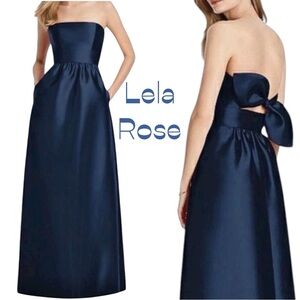 Lela Rose Blue Strapless Maxi Dress NWT Size M